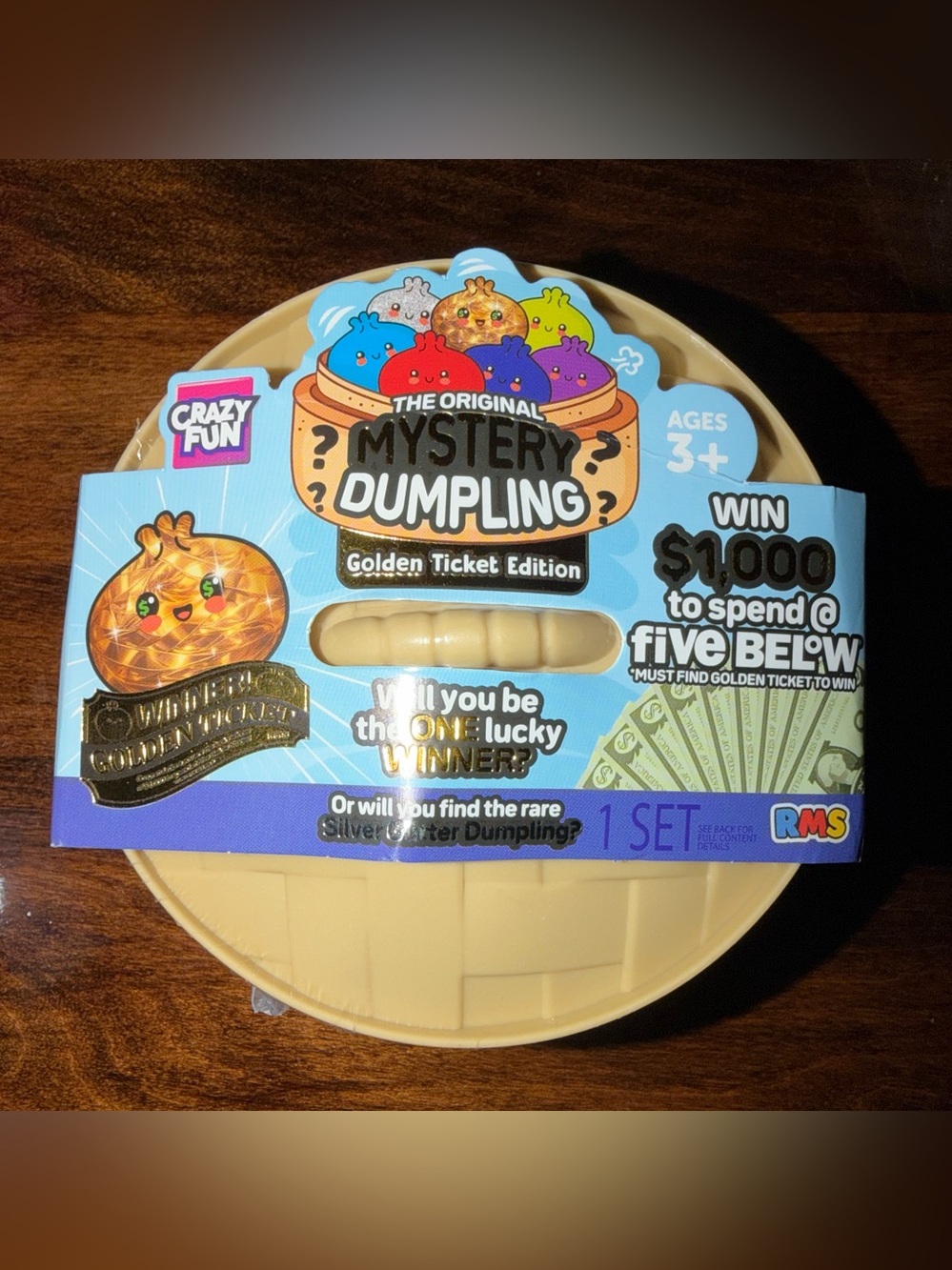 Five Below Dumpling Golden Ticket Edition -RMS brand crazy fun UNOPENED in hand